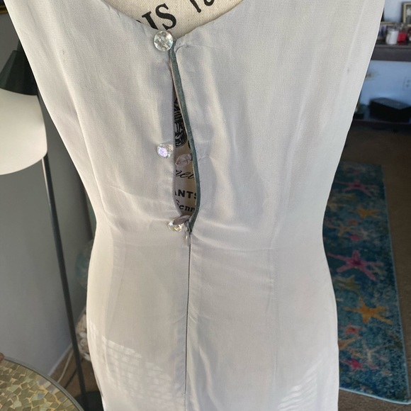 Blue Grey Pencil Dress Good Condition size 4 - Picture 2 of 3